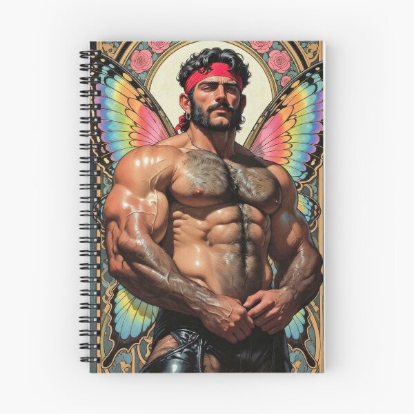 Item preview, Muscular Rainbow Butterfly Man designed and sold by ZhivanCrimson.
