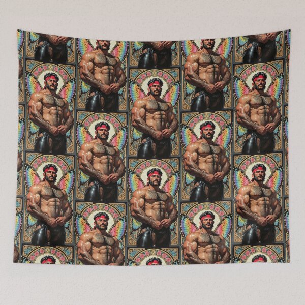 Item preview, Muscular Rainbow Butterfly Man designed and sold by ZhivanCrimson.