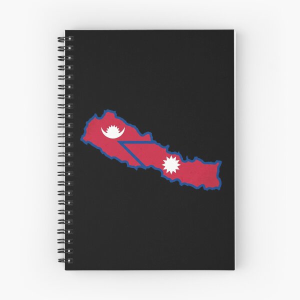 Artikelvorschau, Nepal Nationalflaggenkarte Silhouette Stolz entworfen und verkauft von DuckOddity.