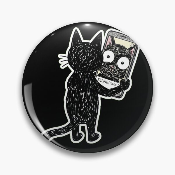 Item preview, Cat Selfie Sticker – Funny Black Cat Taking a Selfie designed and sold by Jankes88.