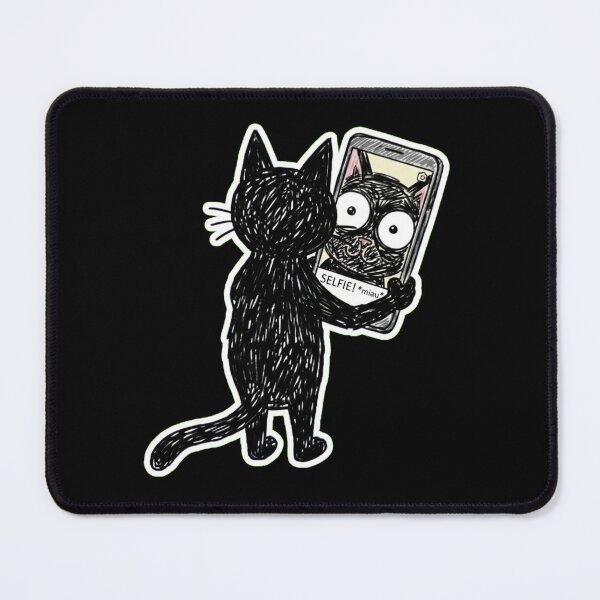 Item preview, Cat Selfie Sticker – Funny Black Cat Taking a Selfie designed and sold by Jankes88.