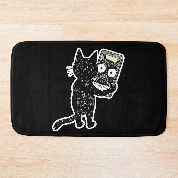 Item preview, Cat Selfie Sticker – Funny Black Cat Taking a Selfie designed and sold by Jankes88.