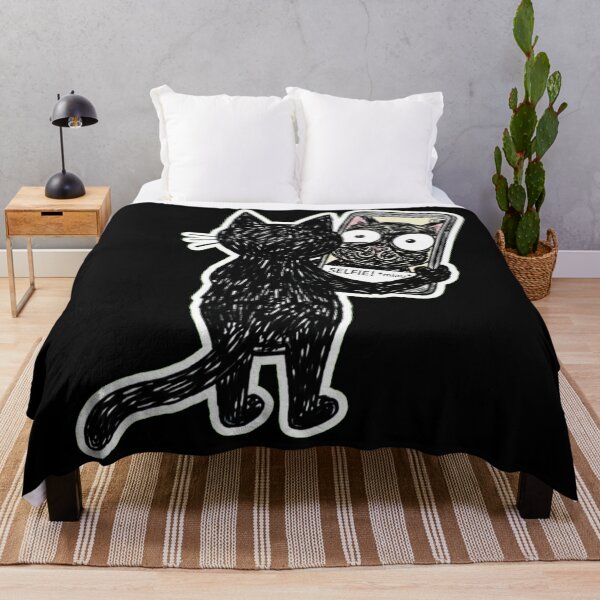 Item preview, Cat Selfie Sticker – Funny Black Cat Taking a Selfie designed and sold by Jankes88.