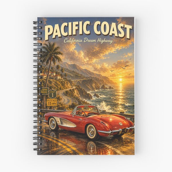 Item preview, Pacific Coast Corvette Sunset Drive designed and sold by Retro Arabica.