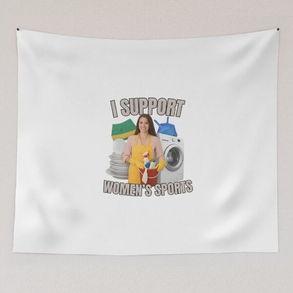 Item preview, Funny I Support Women's Sports Meme Tee designed and sold by retro-and-rust.