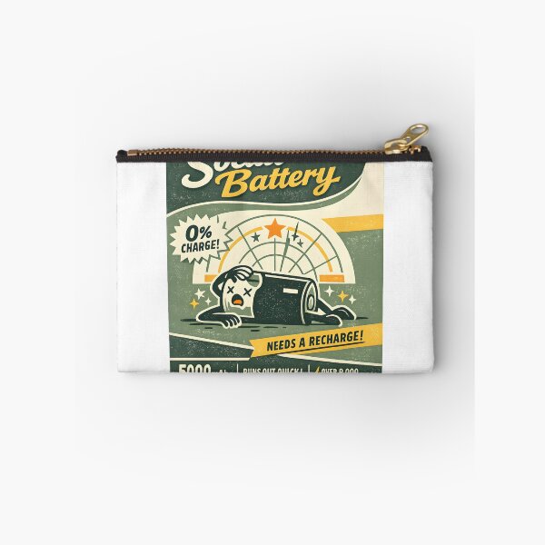 Item preview, Social Battery Funny Retro Packaging Design designed and sold by Naviora.