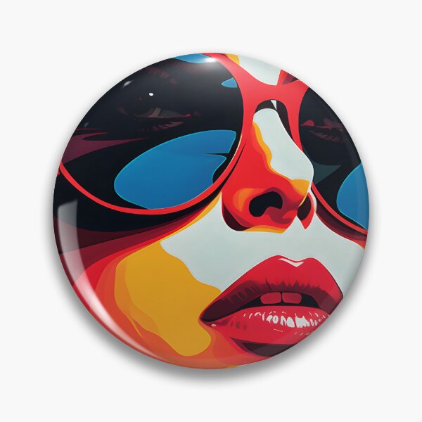 Item preview, Pop Art Fantasy Female Face And Chic Sunglasses designed and sold by DEC02.
