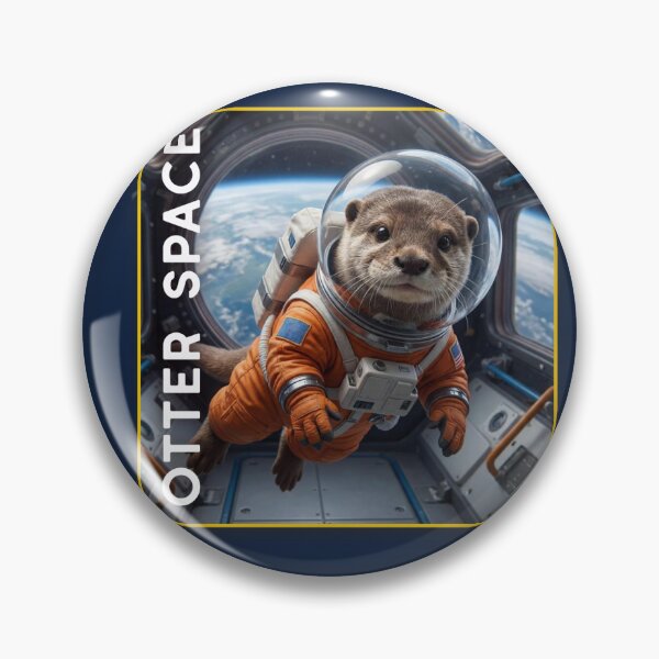 Item preview, Cute Otter Astronaut in Otter Space designed and sold by Squirrel Adventurous.