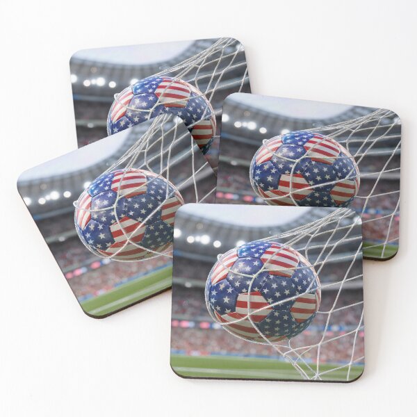 Item preview, American Flag Soccer Ball in the Net designed and sold by Maria Dryfhout.