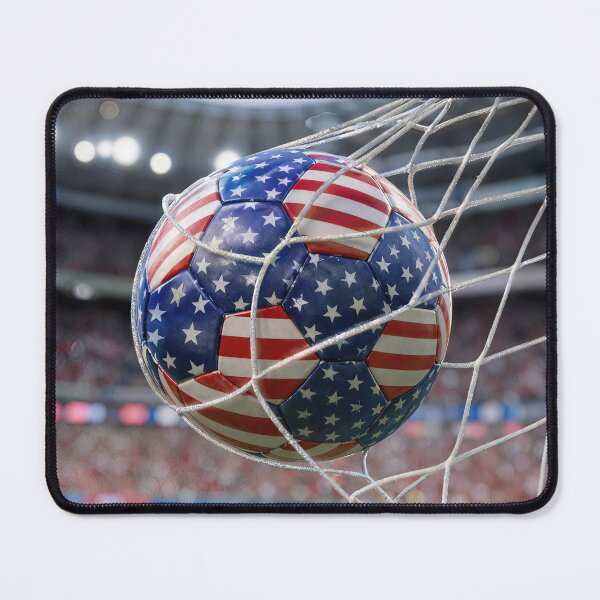 Item preview, American Flag Soccer Ball in the Net designed and sold by Maria Dryfhout.