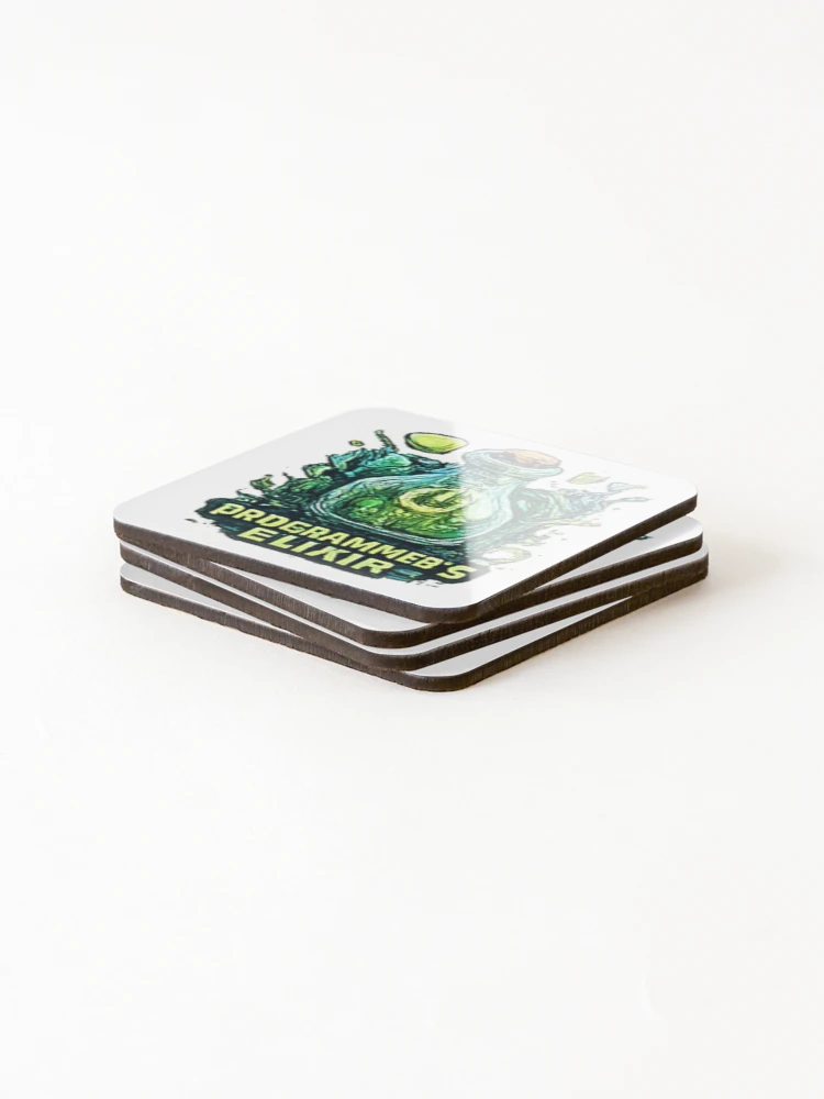Thumbnail 4 of 5, Coasters (Set of 4), Programmer's Elixir designed and sold by Aether-Pixels.