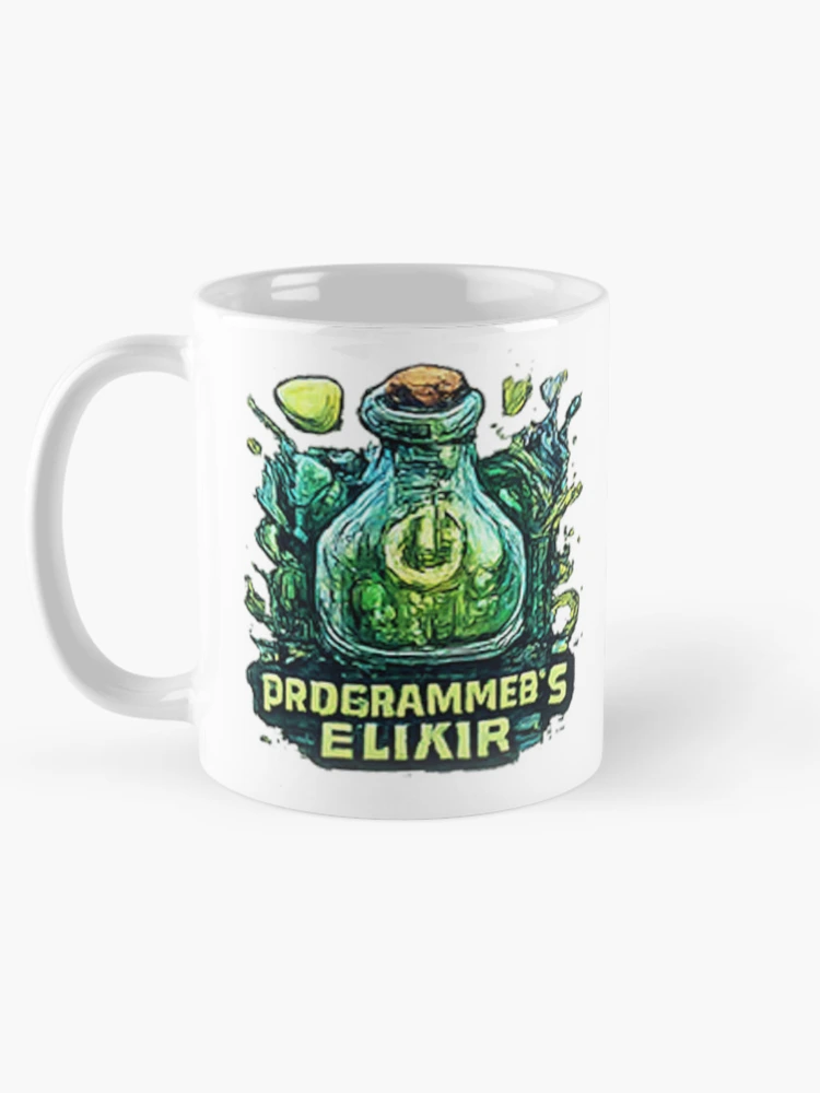 Thumbnail 5 of 6, Coffee Mug, Programmer's Elixir designed and sold by Aether-Pixels.