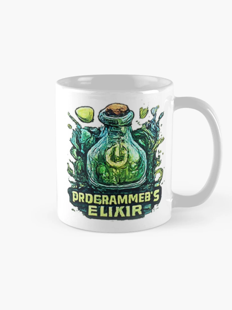 Thumbnail 3 of 6, Coffee Mug, Programmer's Elixir designed and sold by Aether-Pixels.