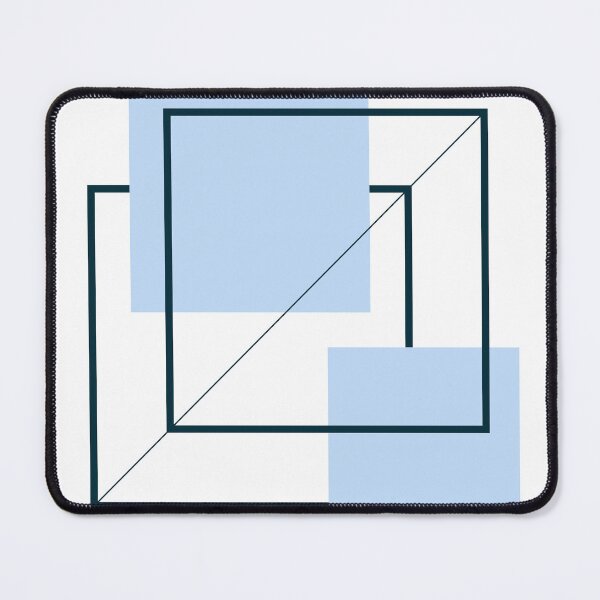 Item preview, The Separation - Blue and Black Minimalist Geometric designed and sold by artdocaj.