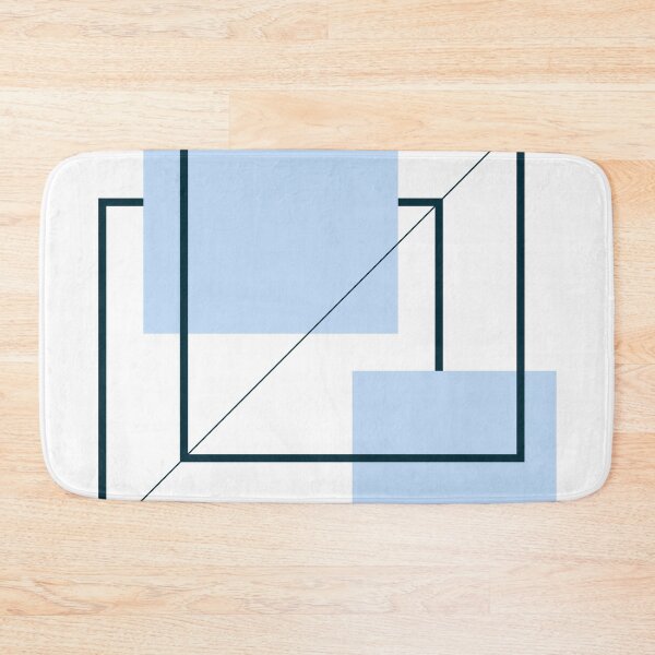 Item preview, The Separation - Blue and Black Minimalist Geometric designed and sold by artdocaj.