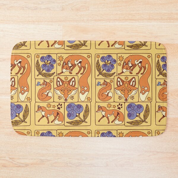 Item preview, Foxes & Blueberries designed and sold by Erika Vaigel Creations.