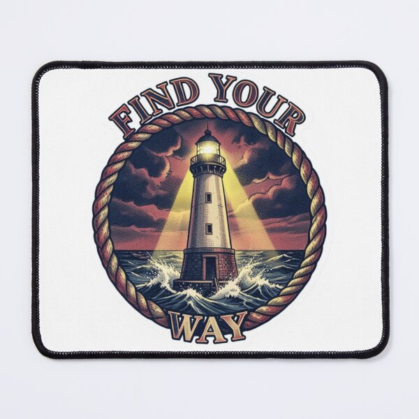 Item preview, Find Your Way Nautical Lighthouse Vintage Marine Sticker designed and sold by M.Store.