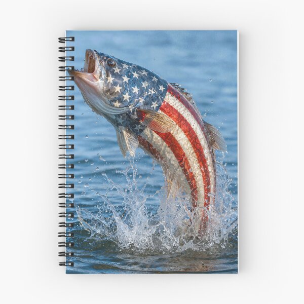 Item preview, American Patriotic Fish Jumping Out of Water designed and sold by Maria Dryfhout.