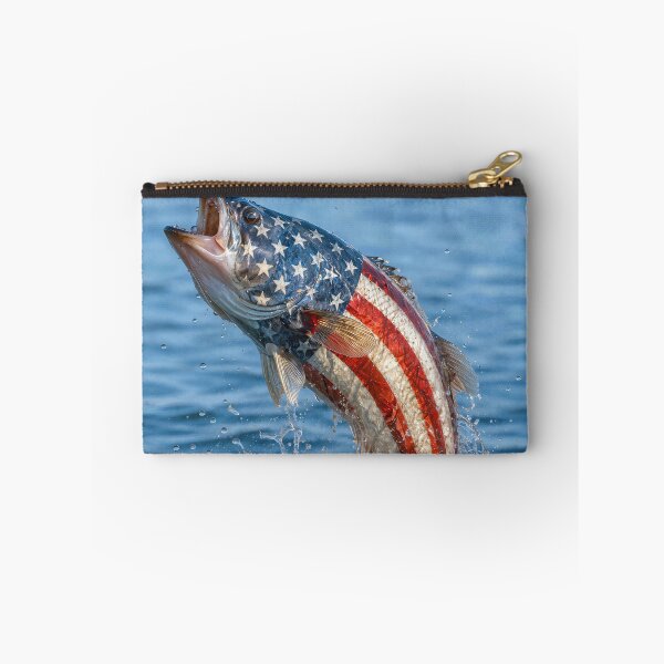 Item preview, American Patriotic Fish Jumping Out of Water designed and sold by Maria Dryfhout.