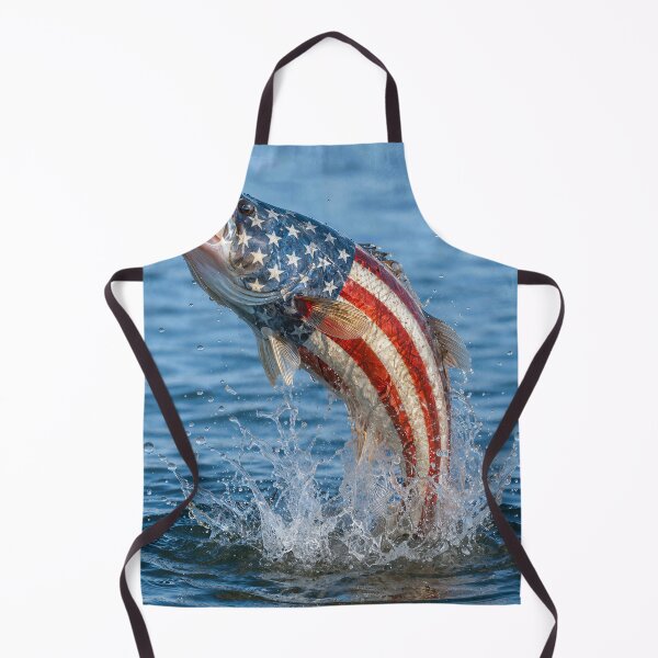 Item preview, American Patriotic Fish Jumping Out of Water designed and sold by Maria Dryfhout.