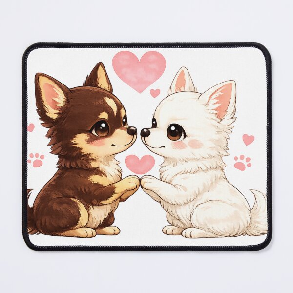 Aperçu de l'œuvre Chihuahua chocolat, fauve et blanc, amour créée et vendue par RinaWorksJP.