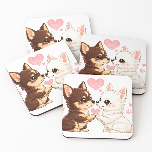 Item preview, Chocolate Tan and White Chihuahua Love designed and sold by RinaWorksJP.