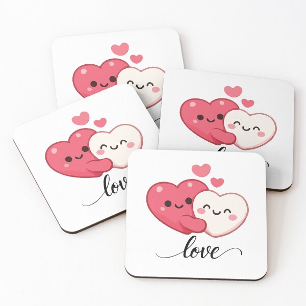 Item preview, Kawaii Love Hearts - Cute Couple designed and sold by Kreativa1.