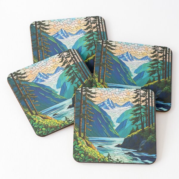 Item preview, Mosaic Kenai Fjords National Park, geometric design designed and sold by designmari.