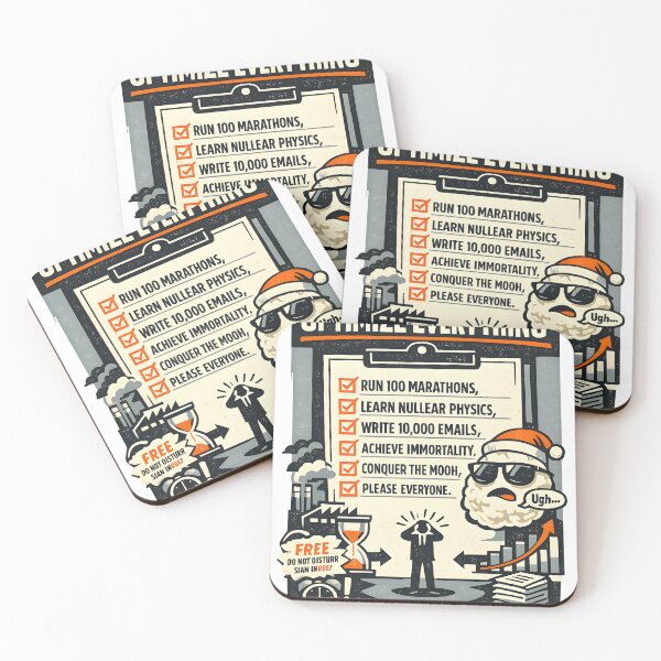 Item preview, Optimize Everything Productivity Meme Design designed and sold by Naviora.