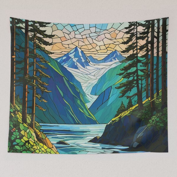 Item preview, Mosaic Kenai Fjords National Park, geometric design designed and sold by designmari.