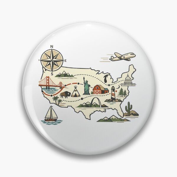 Item preview, Vintage Map Minimal Route Design designed and sold by Le Grand Requin.
