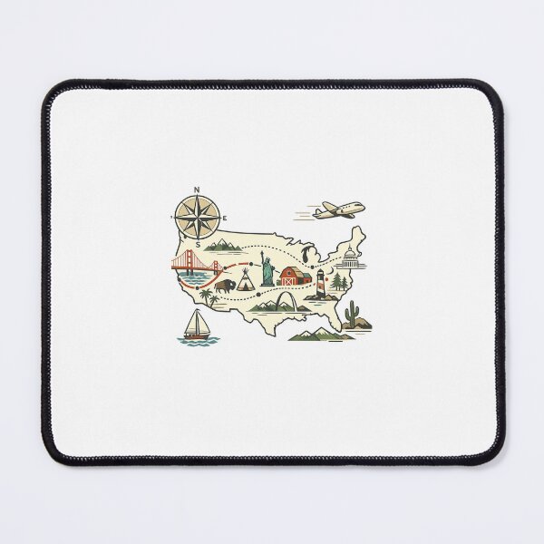 Item preview, Vintage Map Minimal Route Design designed and sold by Le Grand Requin.