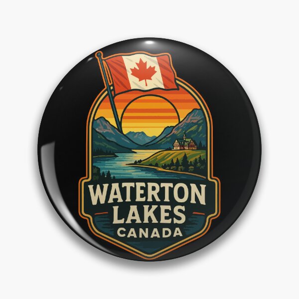Item preview, Waterton Lakes National Park Canada Retro Travel designed and sold by TomFrontierArt.