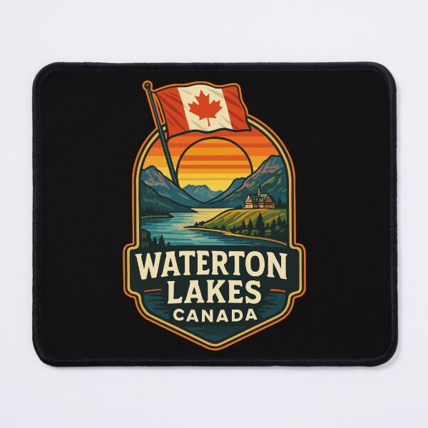 Item preview, Waterton Lakes National Park Canada Retro Travel designed and sold by TomFrontierArt.