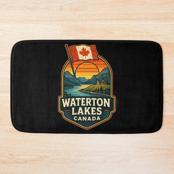 Item preview, Waterton Lakes National Park Canada Retro Travel designed and sold by TomFrontierArt.