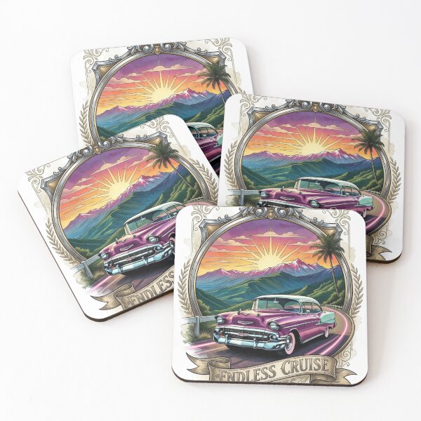 Item preview, Endless Cruise – Vintage Route 1956 designed and sold by NeonSketch Lab.