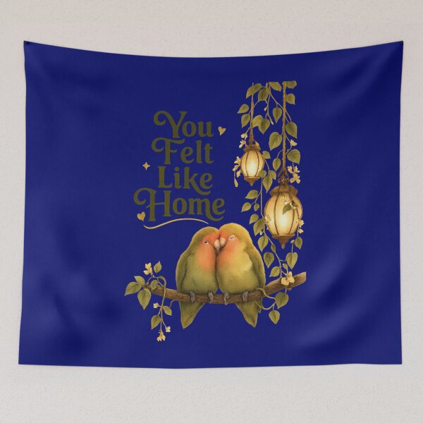 Item preview, You Felt Like Home, Romantic Lovebird Lantern Aesthetic Design designed and sold by JagrDesigns.