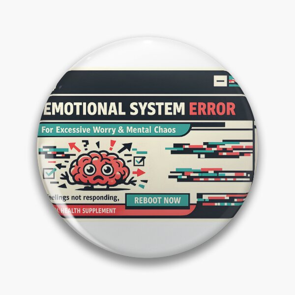 Item preview, Emotional System Error Funny Tech Humor Design designed and sold by Naviora.