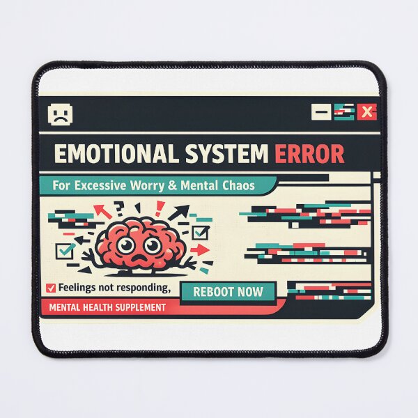 Item preview, Emotional System Error Funny Tech Humor Design designed and sold by Naviora.