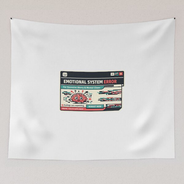 Item preview, Emotional System Error Funny Tech Humor Design designed and sold by Naviora.