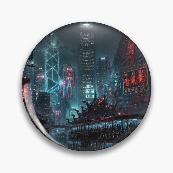 Item preview, The Neon Harbor of Lost Echoes | Hong Kong Cyber Gothic Horror designed and sold by kabucino.