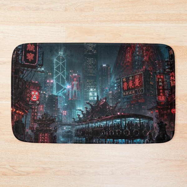 Item preview, The Neon Harbor of Lost Echoes | Hong Kong Cyber Gothic Horror designed and sold by kabucino.