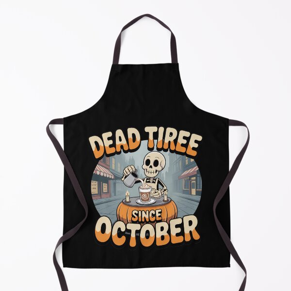 Item preview, Dead Tired Since October Skeleton Coffee Halloween Design designed and sold by Raw Tigers.