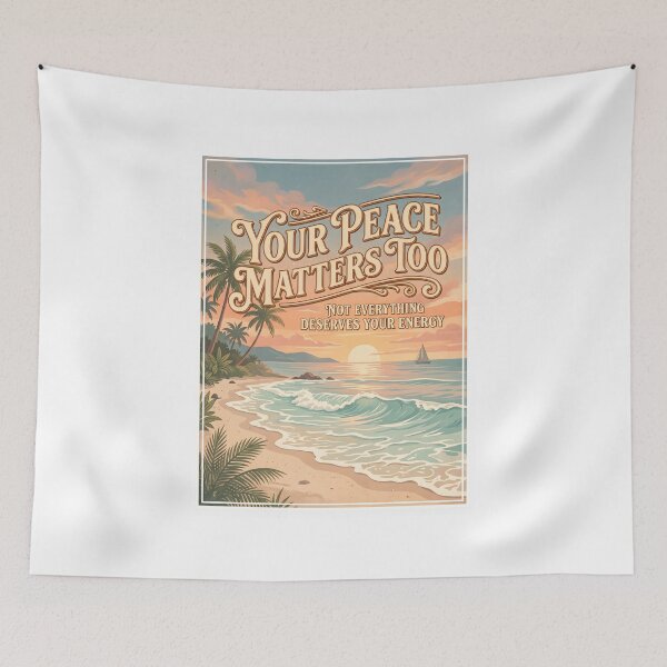 Item preview, Your Peace Matters Too – Ocean Therapy Poster Design designed and sold by Sea Gem.