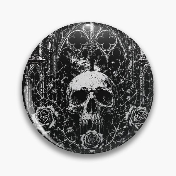 Item preview, Memento Mori Latin Quote Skull Gothic Cathedral Cross designed and sold by DarkOriginArts.