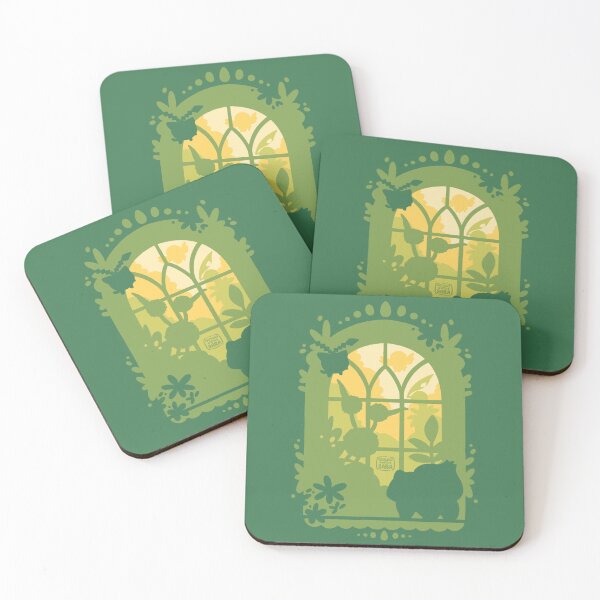 Item preview, Yellow Green Monsters Window Silhouette designed and sold by SketchesWSara.