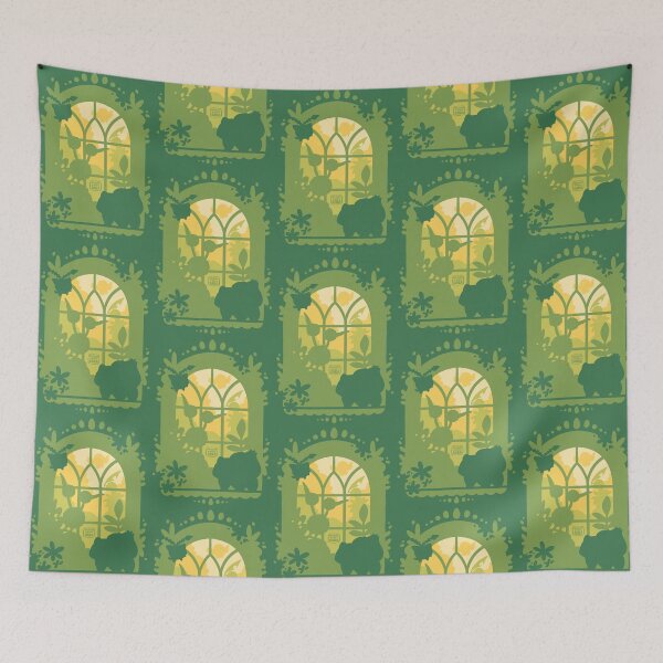 Item preview, Yellow Green Monsters Window Silhouette designed and sold by SketchesWSara.