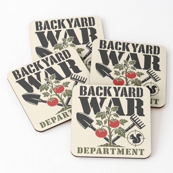 Item preview, Backyard War Department Funny Gardening designed and sold by POD DYNASTY | Original Print On Demand T-Shirt Graphics.