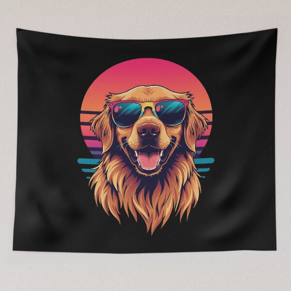 Item preview, Retro Cool Dog Wearing Sunglasses Funny Pet Design designed and sold by M&M Lifestyle Hub.