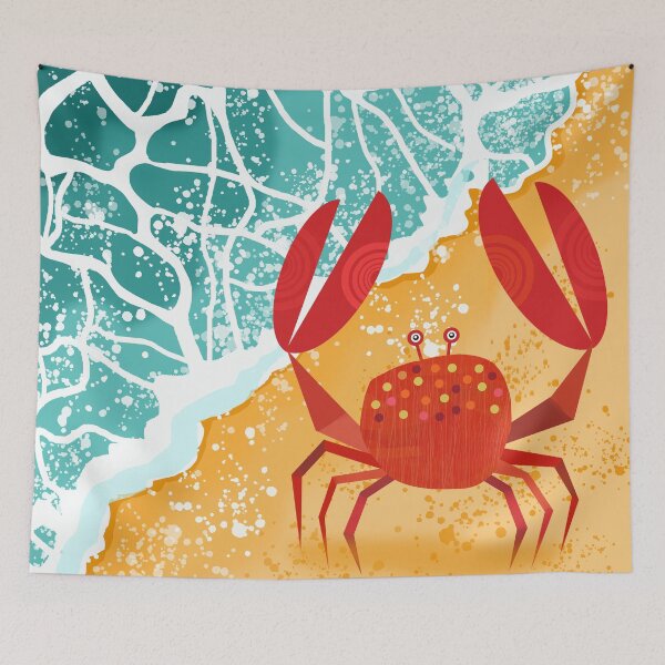 Item preview, Red Crab on Beach designed and sold by Andrew  Hitchen.